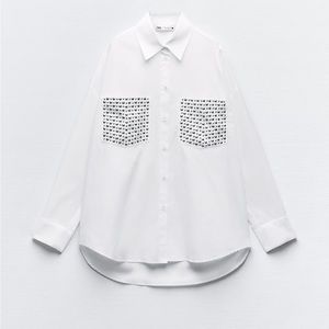 Never worn Zara oversized poplin shirt